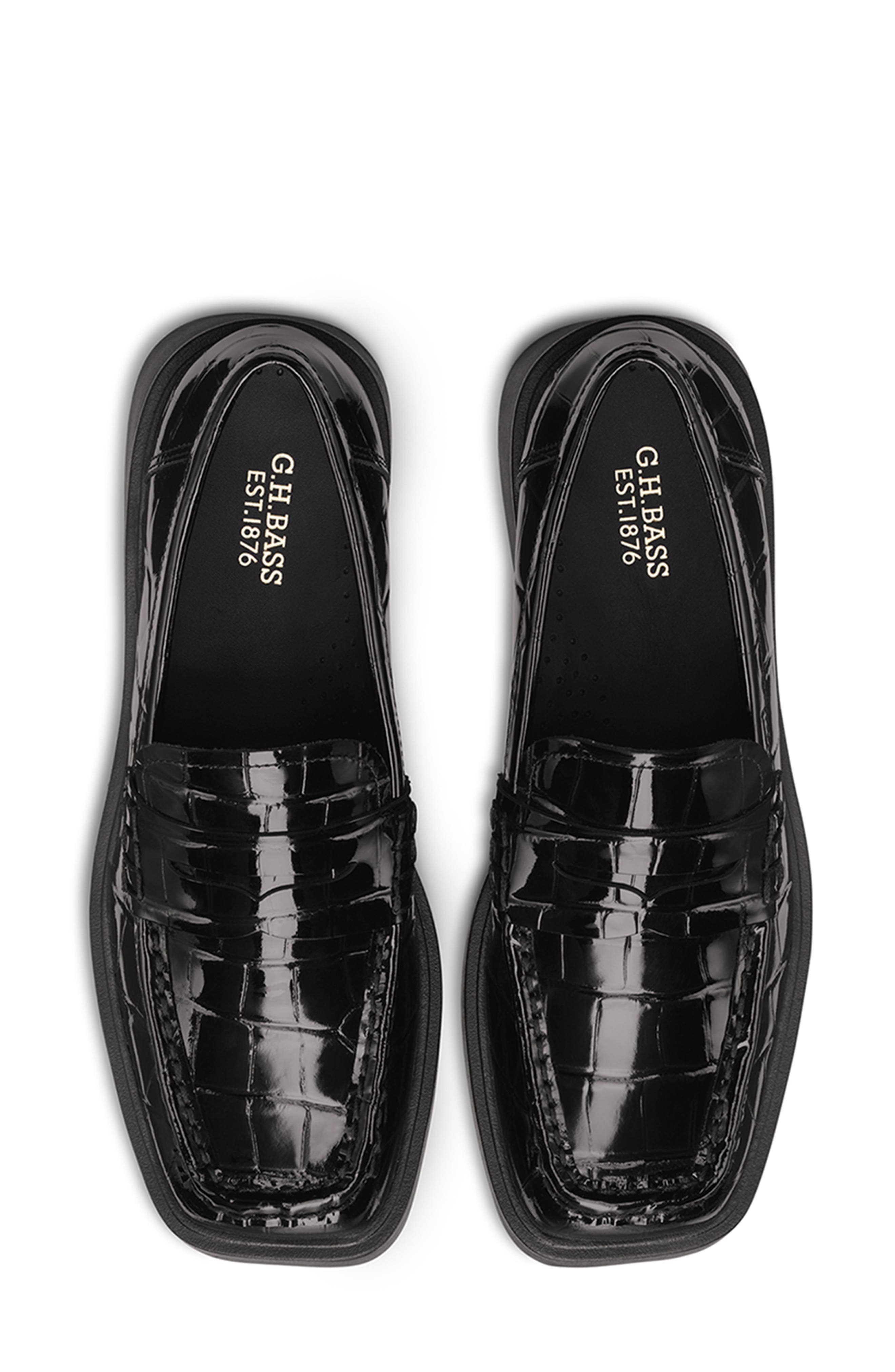 G.H.BASS Bowery Croc Embossed Loafer, Alternate, color, 