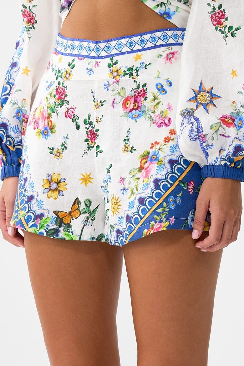 Wide Waistband Short Tiles Darls, Alternate, color, Tiles Darls