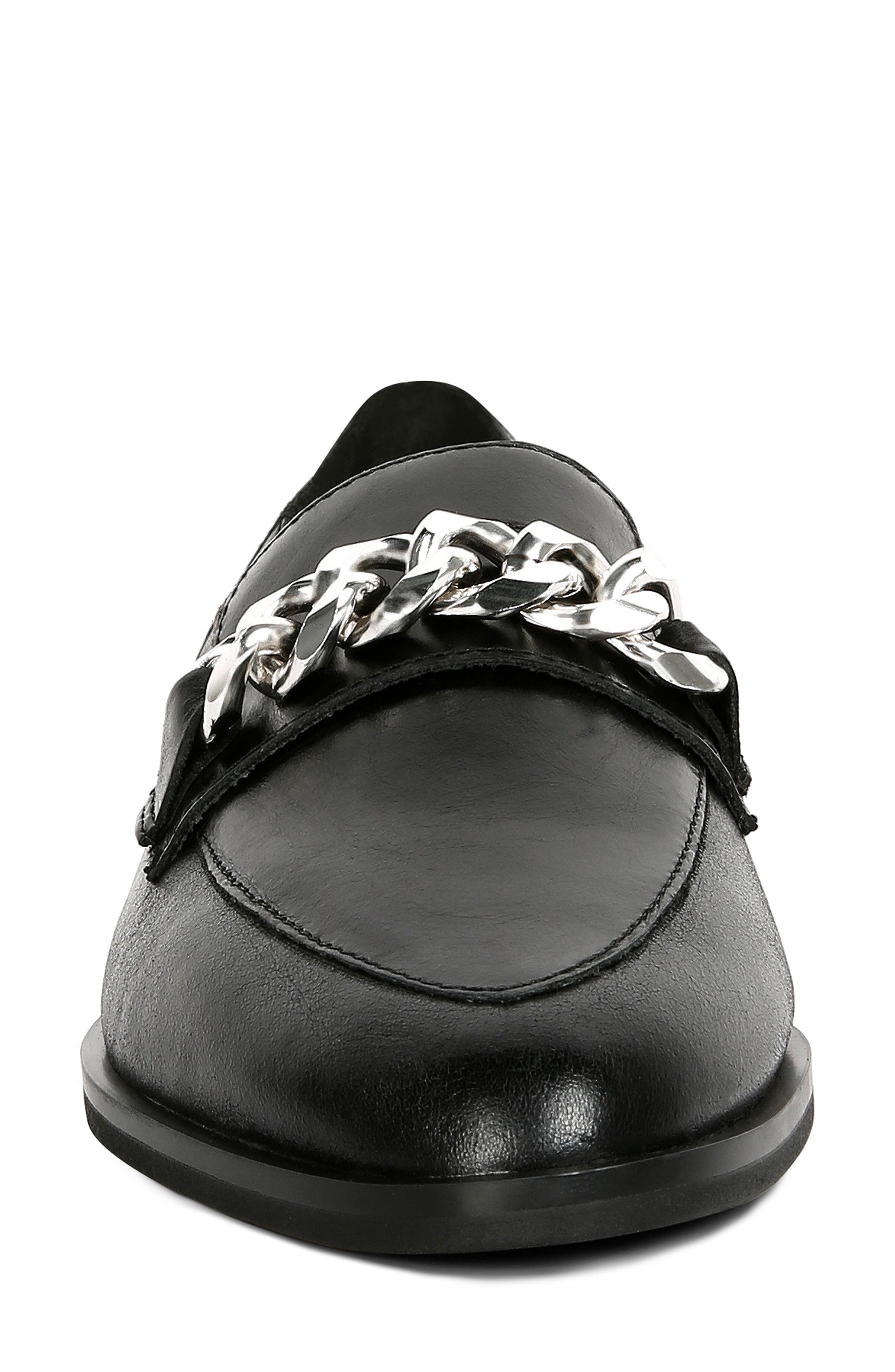 Rag & Co Pola Chain Bit Loafer, Alternate, color, Black