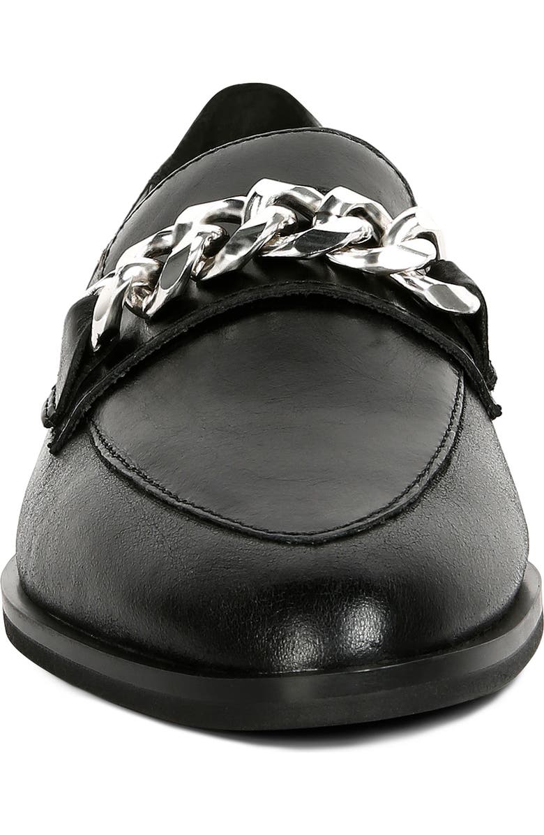 Rag & Co Pola Chain Bit Loafer, Alternate, color, Black