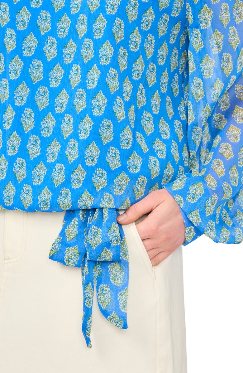 Vince Camuto Floral Off the Shoulder Top, Alternate, color, Palace Blue