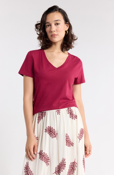 V-Neck Cotton T-Shirt