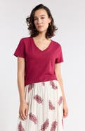1901 V-Neck Cotton T-Shirt