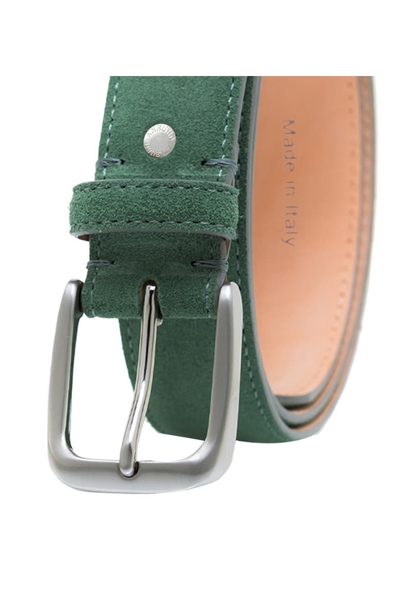 Handcrafted genuine suede leather belt, Alternate, color, Sage