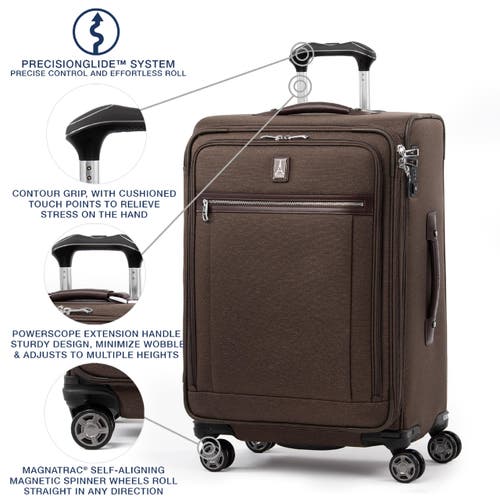 Travelpro Platinum Elite Softside Expandable Medium 25-inch Checked Luggage In Rich Espresso Brown