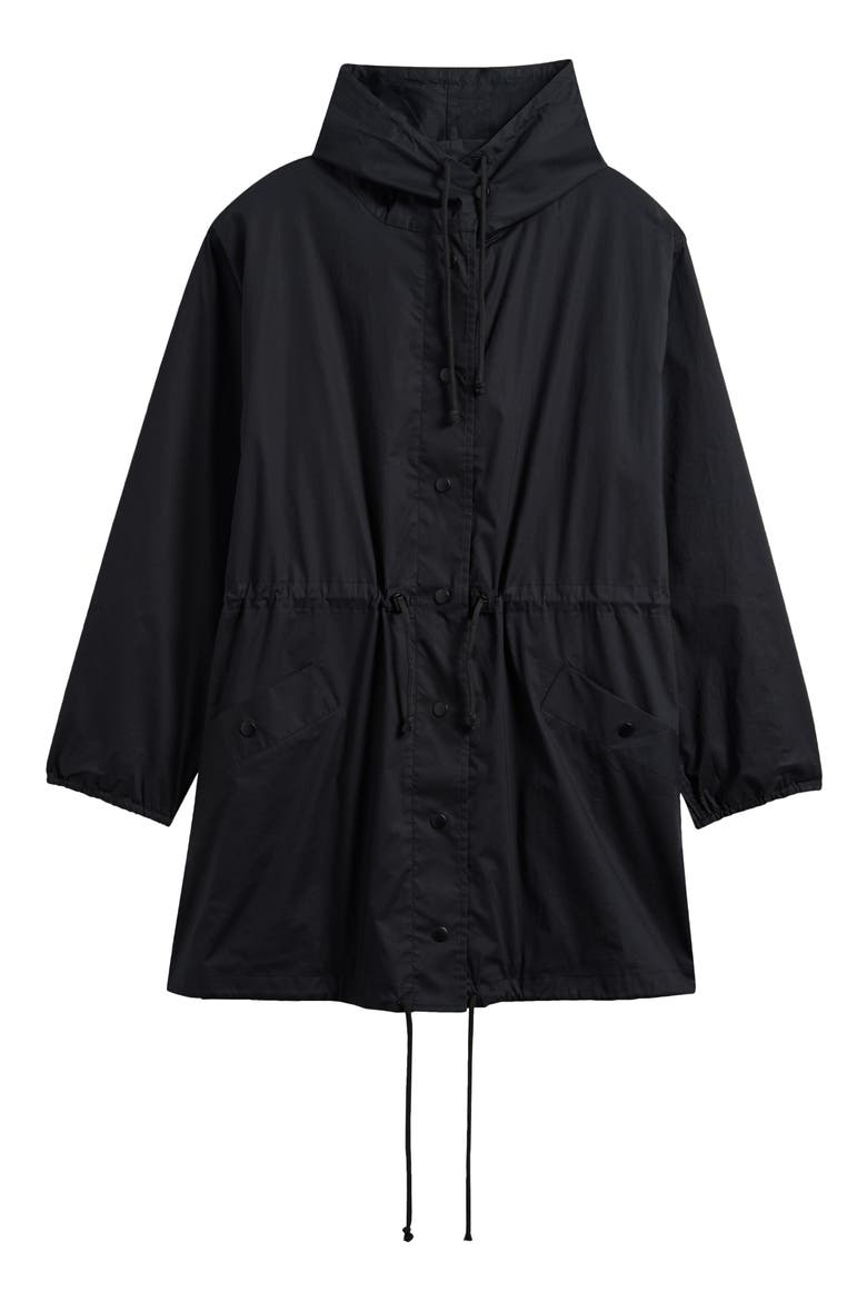 Swiss Cotton Oversize Anorak, Alternate, color, ONYX