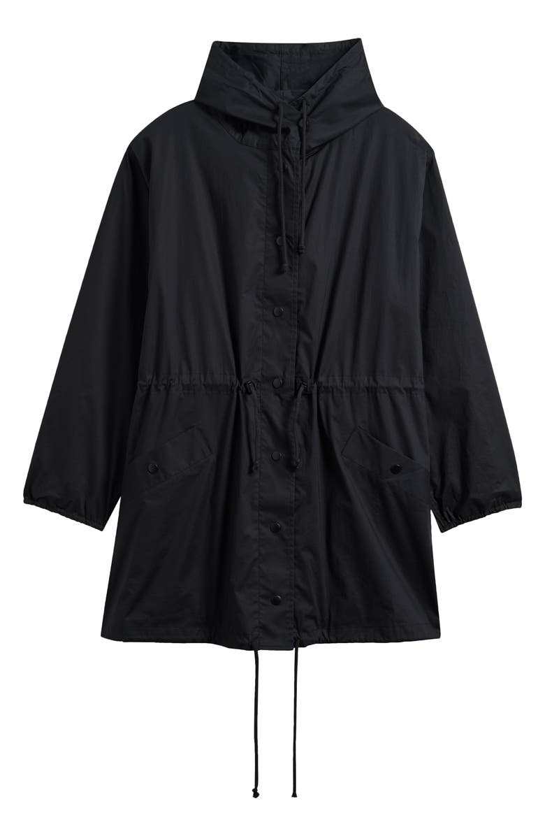 SKIMS Swiss Cotton Oversize Anorak, Alternate, color, Onyx