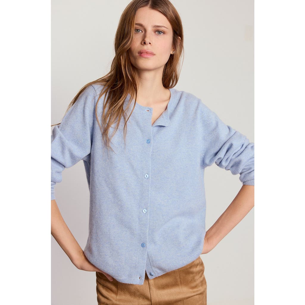 The Shirt By Rochelle Behrens The Cashmere Crew Sweater In Blue