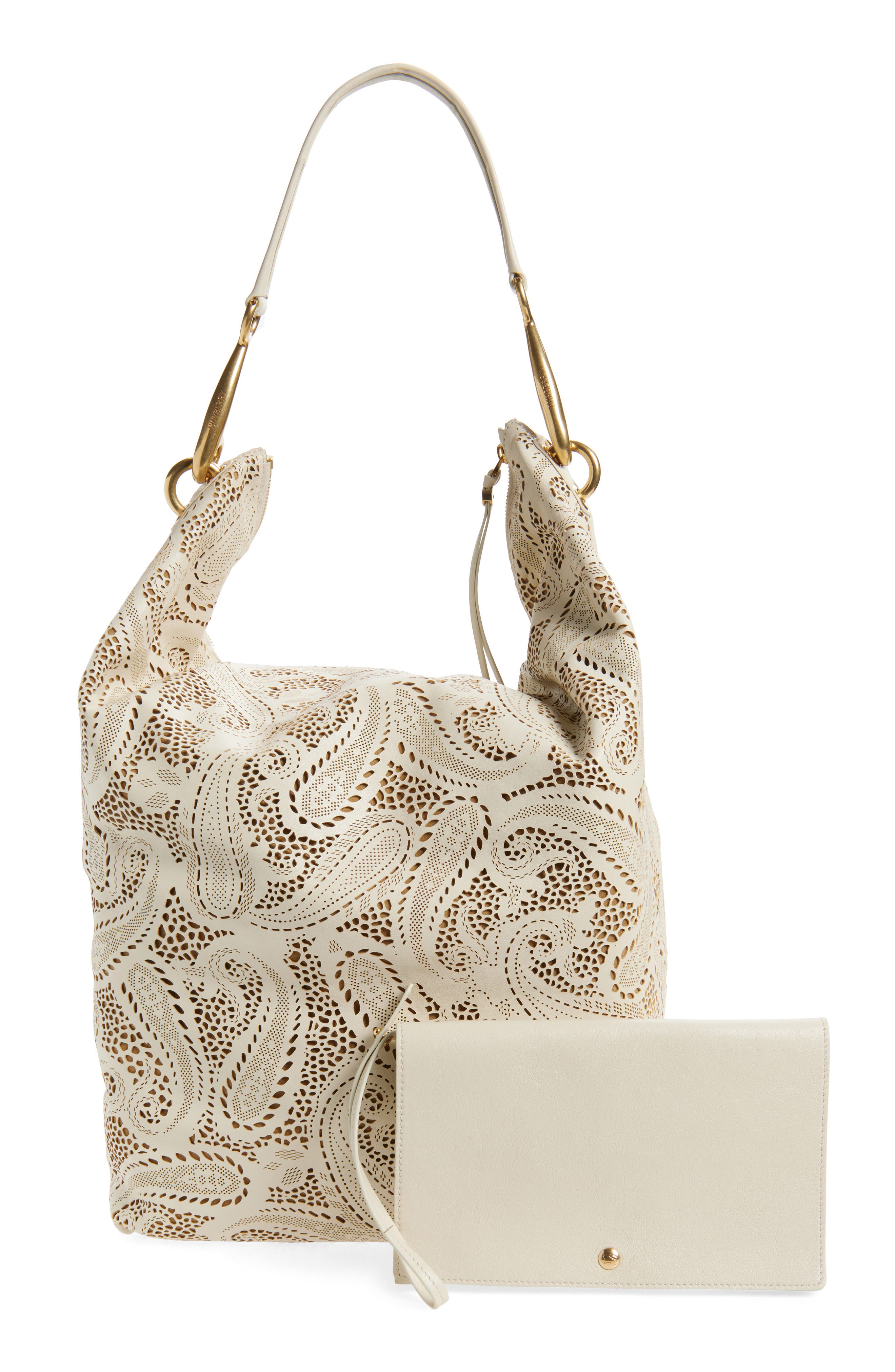 Burberry Large Bridle Leather Hobo Bag, Alternate, color, Soap