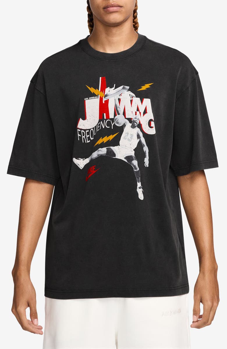 Jordan Jamming Frequency Oversize Graphic T-Shirt, Main, color,