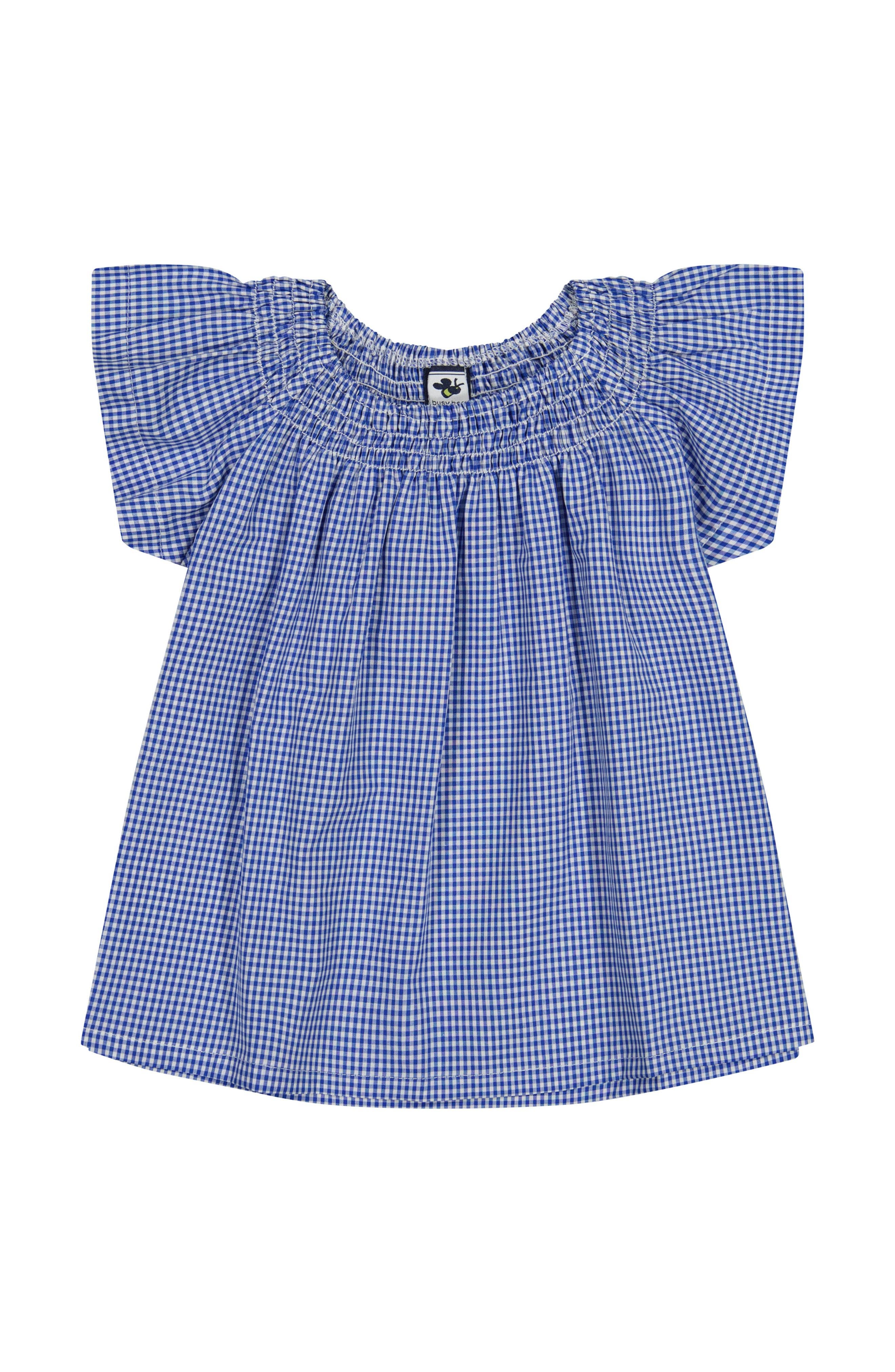 selected Blue Mini Check