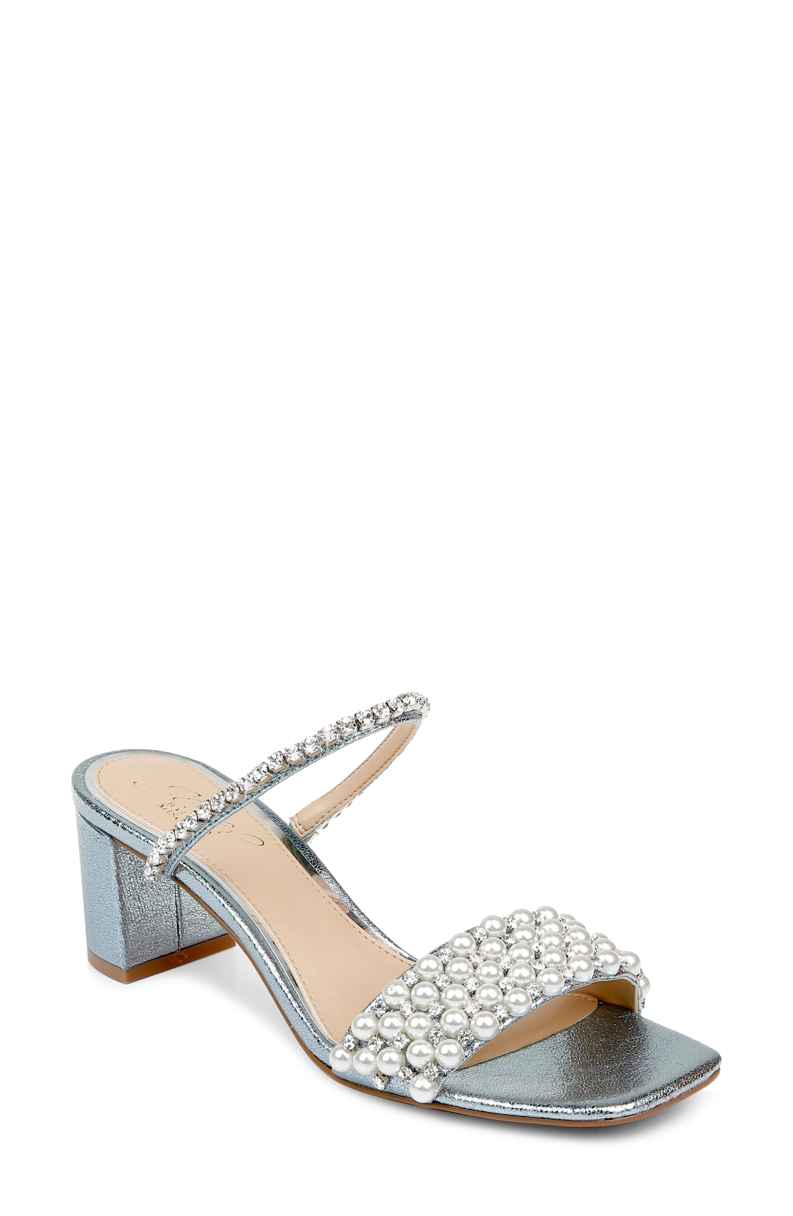 Orsen Embellished Slide Sandal, Main, color, LIGHT BLUE