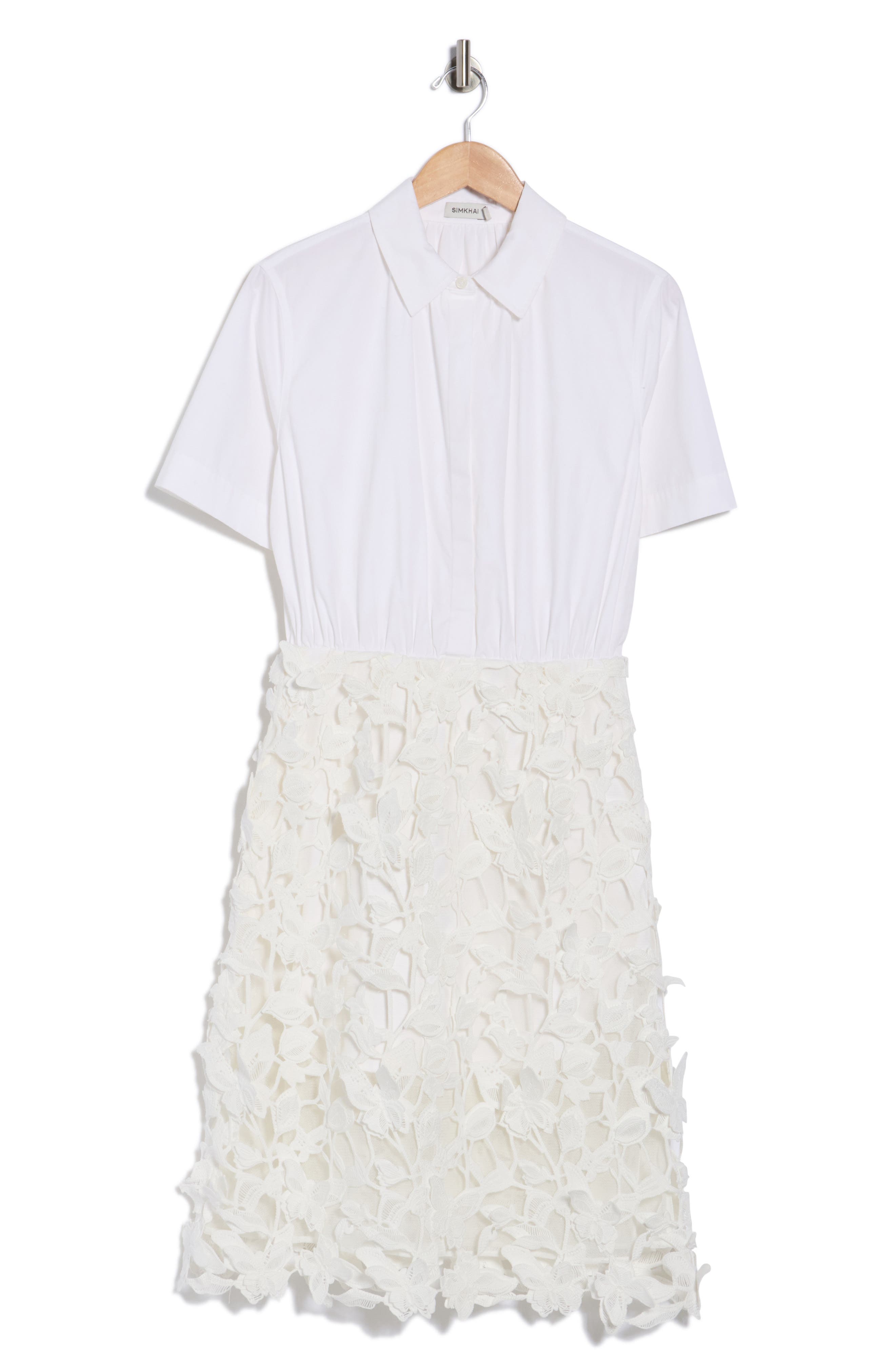 Simkhai Colette Short Sleeve Mixed Media Dress