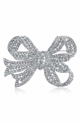 BLING JEWELRY Bow Brooch