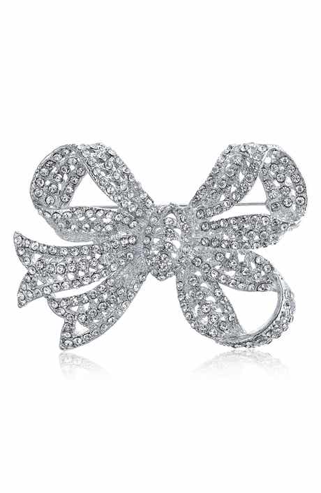 BLING JEWELRY Bow Brooch