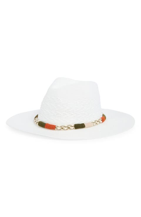 Braided Rope Trim Panama Hat