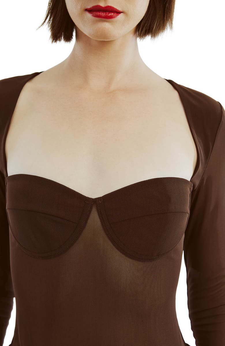 Bardot Carter Mesh Bodysuit, Alternate, color, 