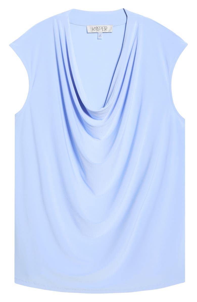 KASPER Cowl Neck Cap Sleeve Top, Alternate, color, Paris Bleu