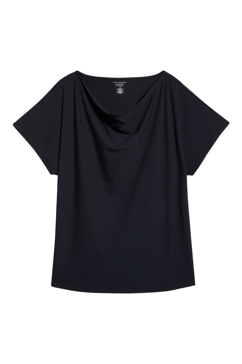 Ensley Cowl Neck Top, Alternate, color, BLACK