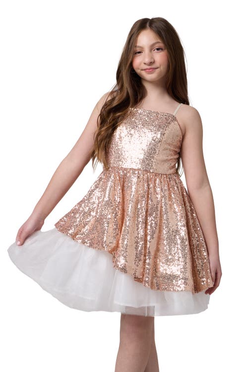 Un Deux Trois Sequin Peek-a-boo-dress In Multi