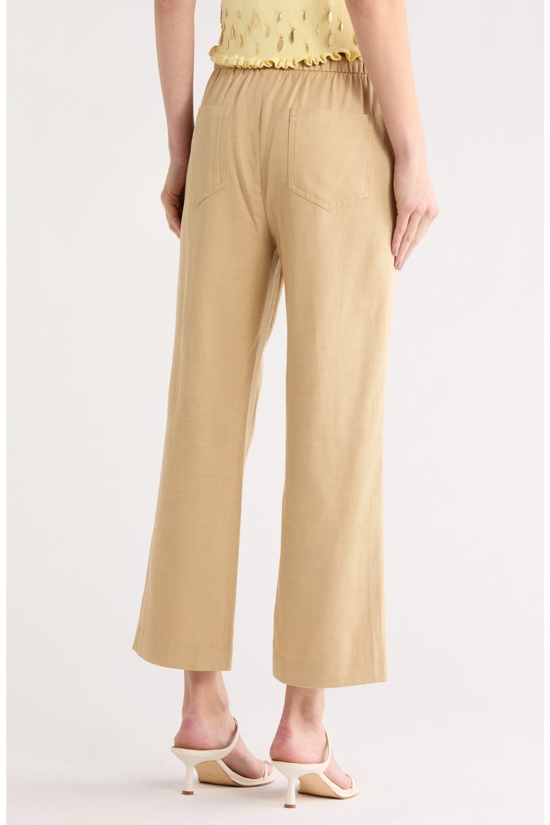 EDIT by JASON WU Crop Wide Leg Cotton Blend Pull-On Pants (Women