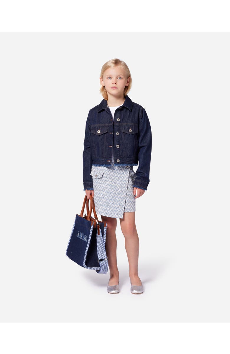 Lanvin KIDS SHORT DENIM JACKET, Alternate, color,