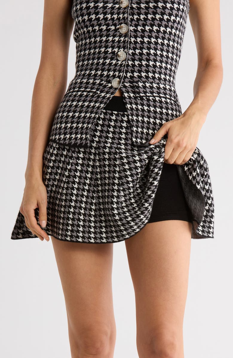 Love By Design Hannah Miniskirt, Alternate, color, Black/ Cozy Heather/ Egret