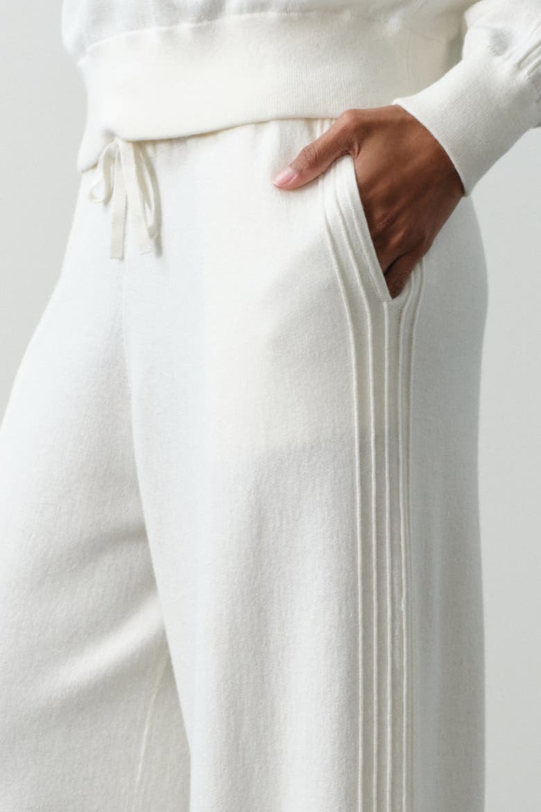 Ashlyn Cotton Cashmere Track Pants, Alternate, color, ECRU