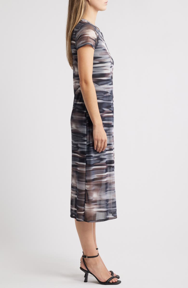 Chelsea28 Printed Mesh Midi Dress, Alternate, color, 