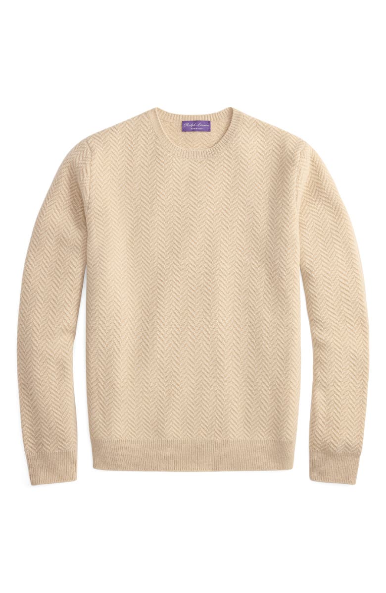 Ralph Lauren Purple Label Herringbone Knit Cashmere Sweater, Alternate, color,
