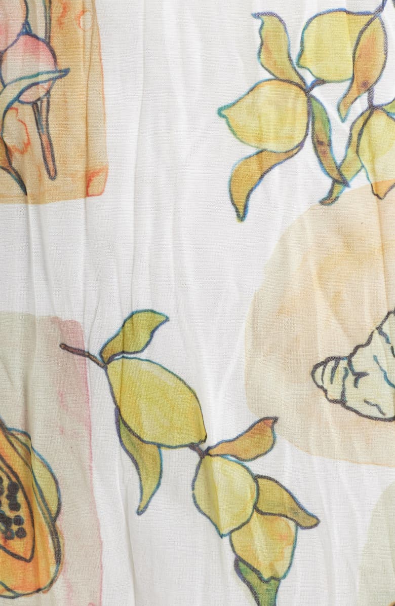 Topshop Crinkle Cowl Neck Maxi Dress, Alternate, color, White Multi