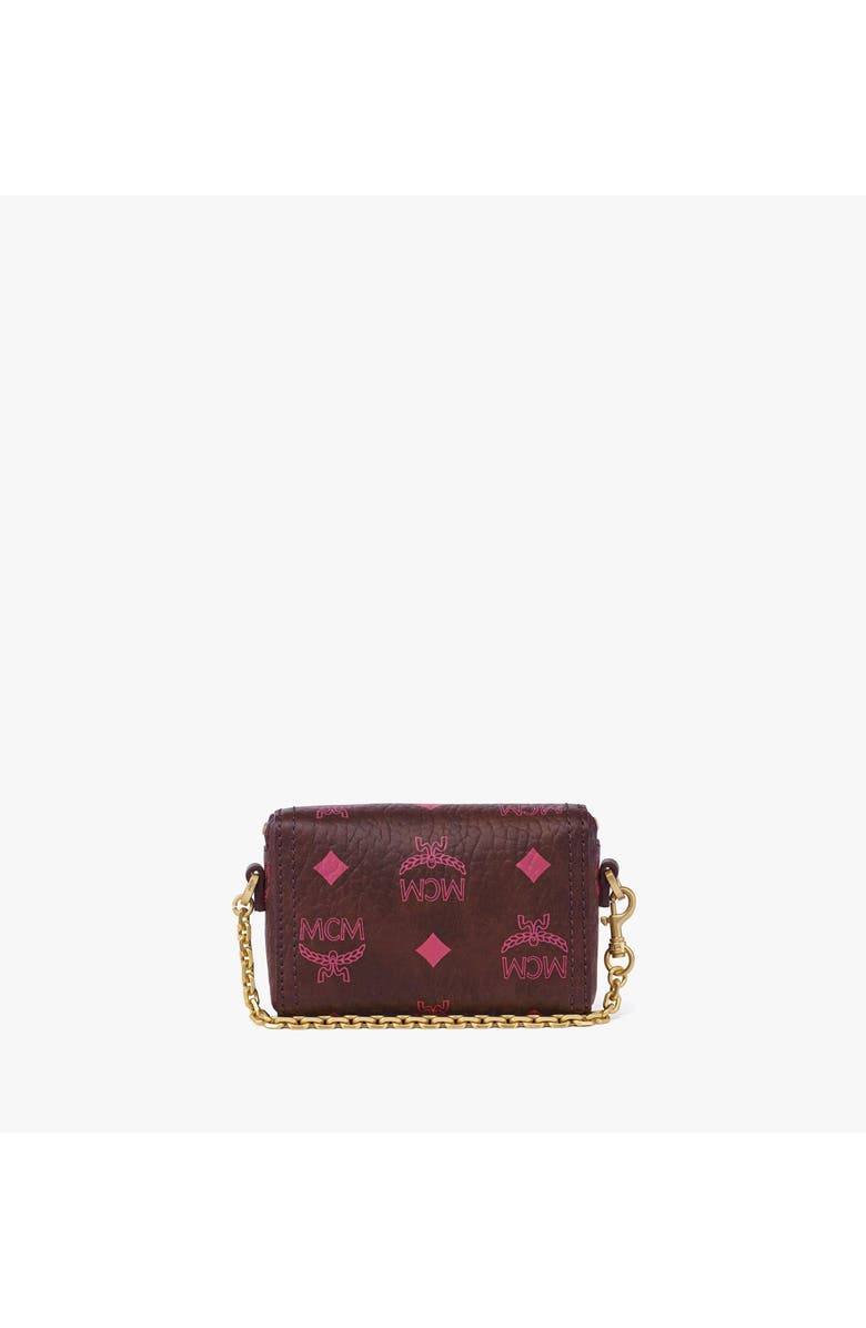 MCM Diamant 3D Charm in Visetos, Alternate, color, Cinnamon