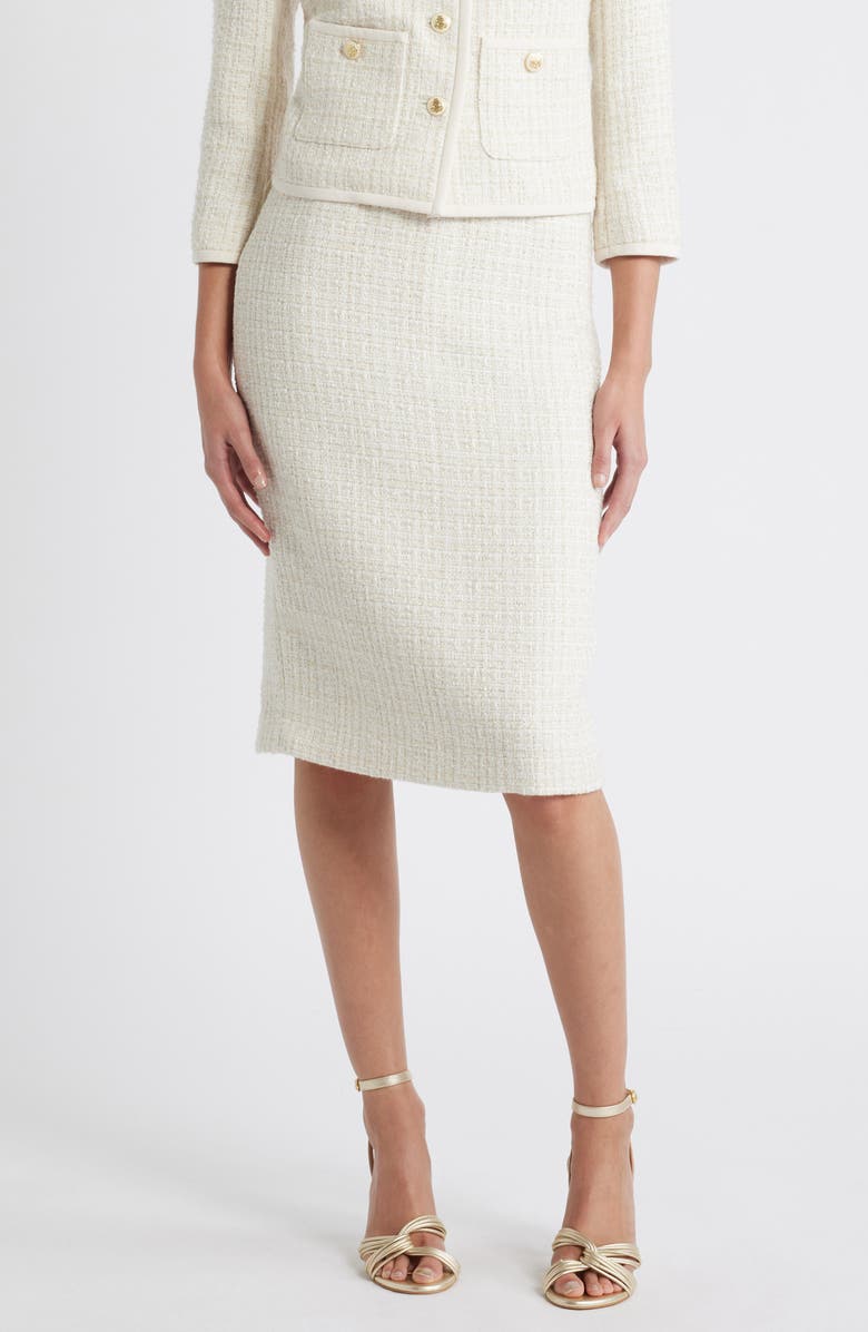 Anne Klein Button Tweed Jacket, Alternate, color, 