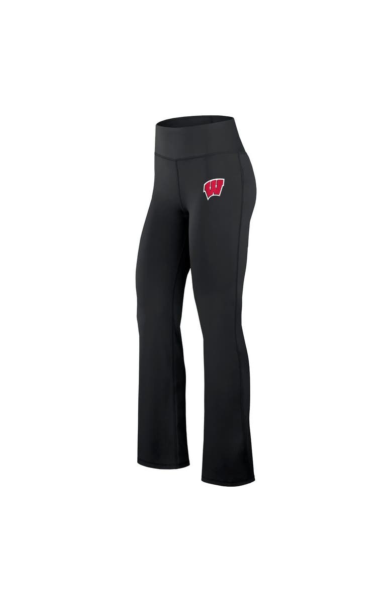FANATICS Women's Fanatics Black Wisconsin Badgers Training Camp Maxed Out Flare Leggings, Alternate, color, 