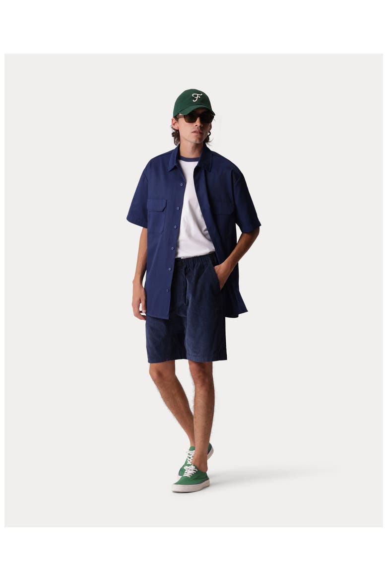 Hap Short Sleeve Twill Shirt, Alternate, color, Blue