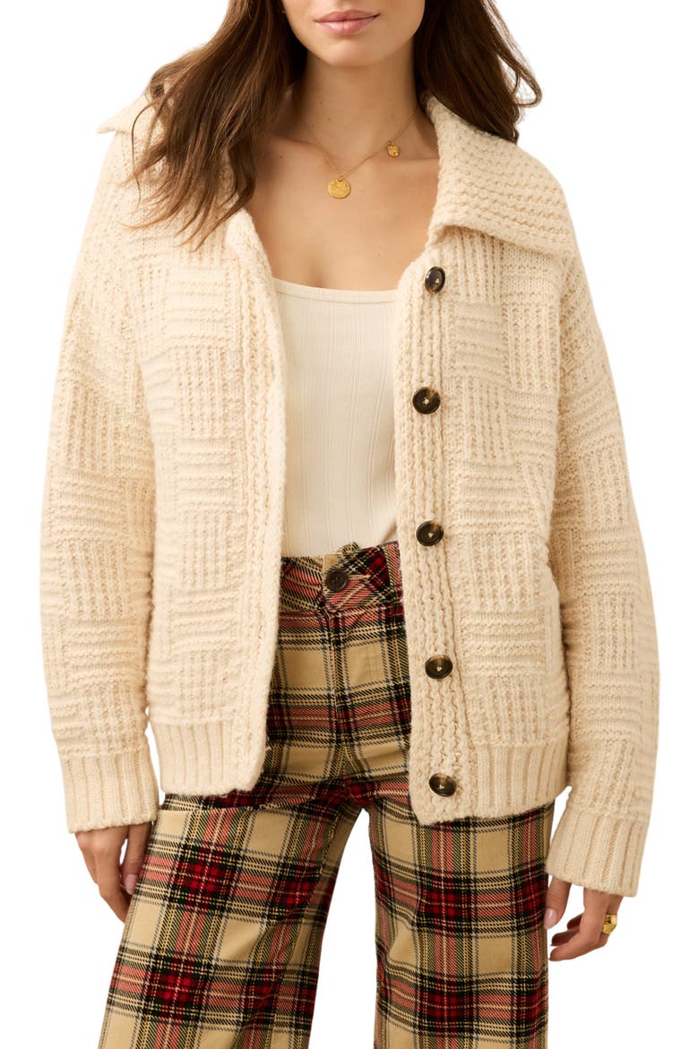 Heirloom Organic Cotton Blend Cardigan, Main, color, CREAM