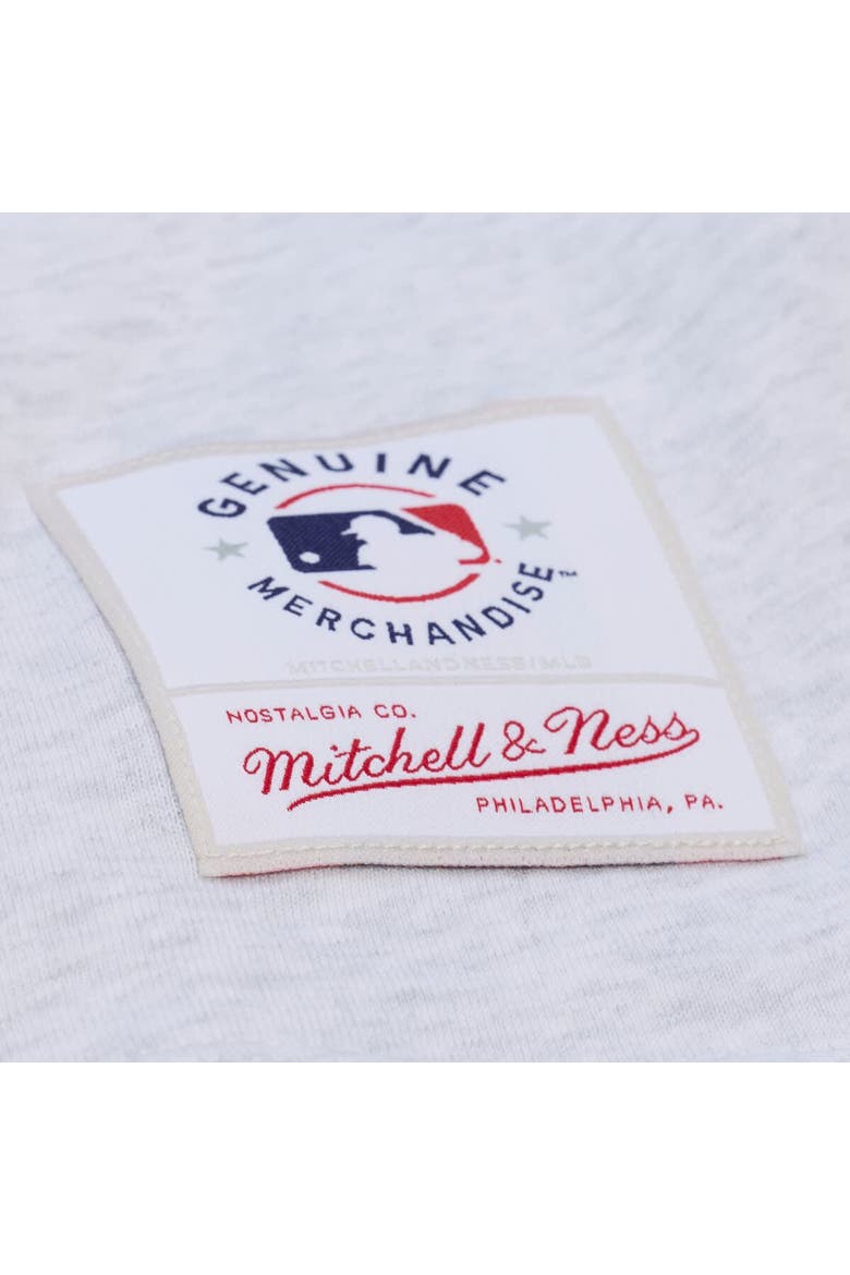 Women's Mitchell & Ness  Heather Gray Philadelphia Phillies Script Cropped Boxy T-Shirt, Alternate, color, Heather Gray