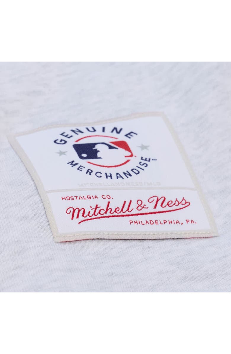 Mitchell & Ness Women's Mitchell & Ness  Heather Gray Philadelphia Phillies Script Cropped Boxy T-Shirt, Alternate, color, Heather Gray