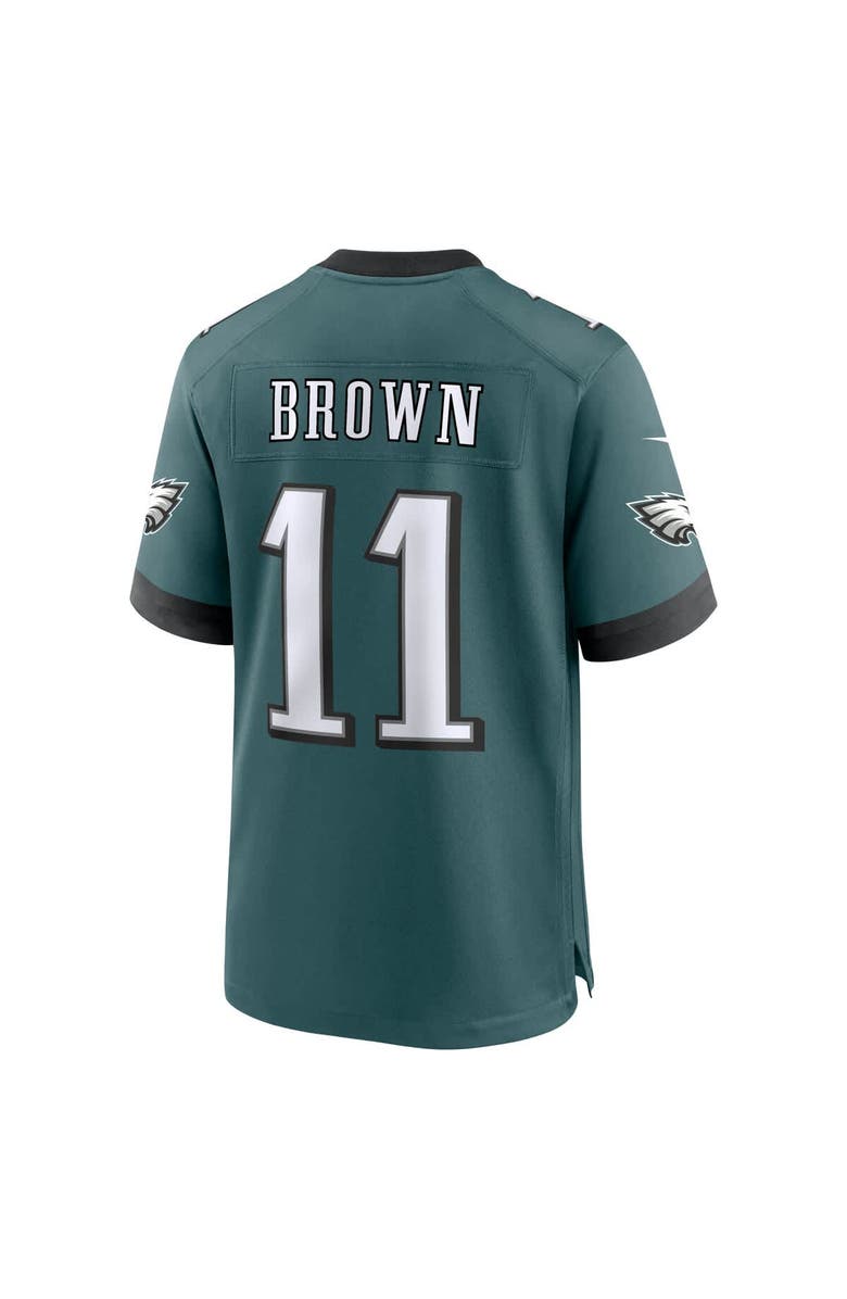 Nike Men's Nike A.J. Brown Midnight Green Philadelphia Eagles Super Bowl LIX Game Player Jersey, Alternate, color, 