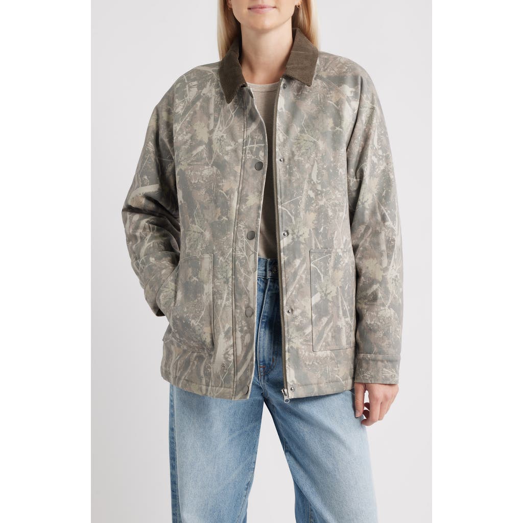 Thread & Supply Stretch Cotton Twill Chore Coat In Blue