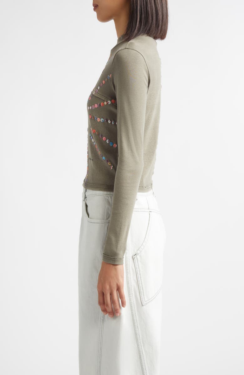 Eckhaus Latta Lapped Appliqué Cotton Baby Tee, Alternate, color, Flash