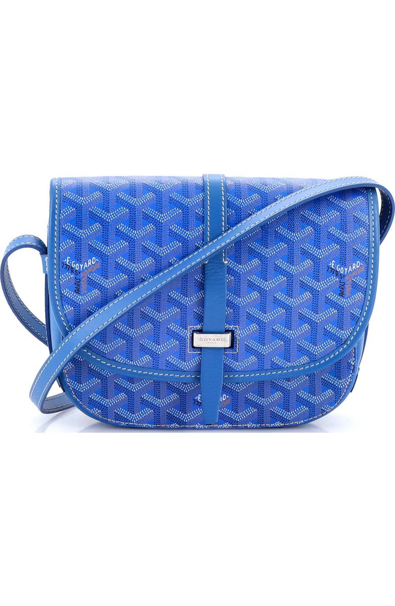 Pre-Owned Goyard Belvedere II Messenger Bag Coated Canvas PM, Main, color, Blue