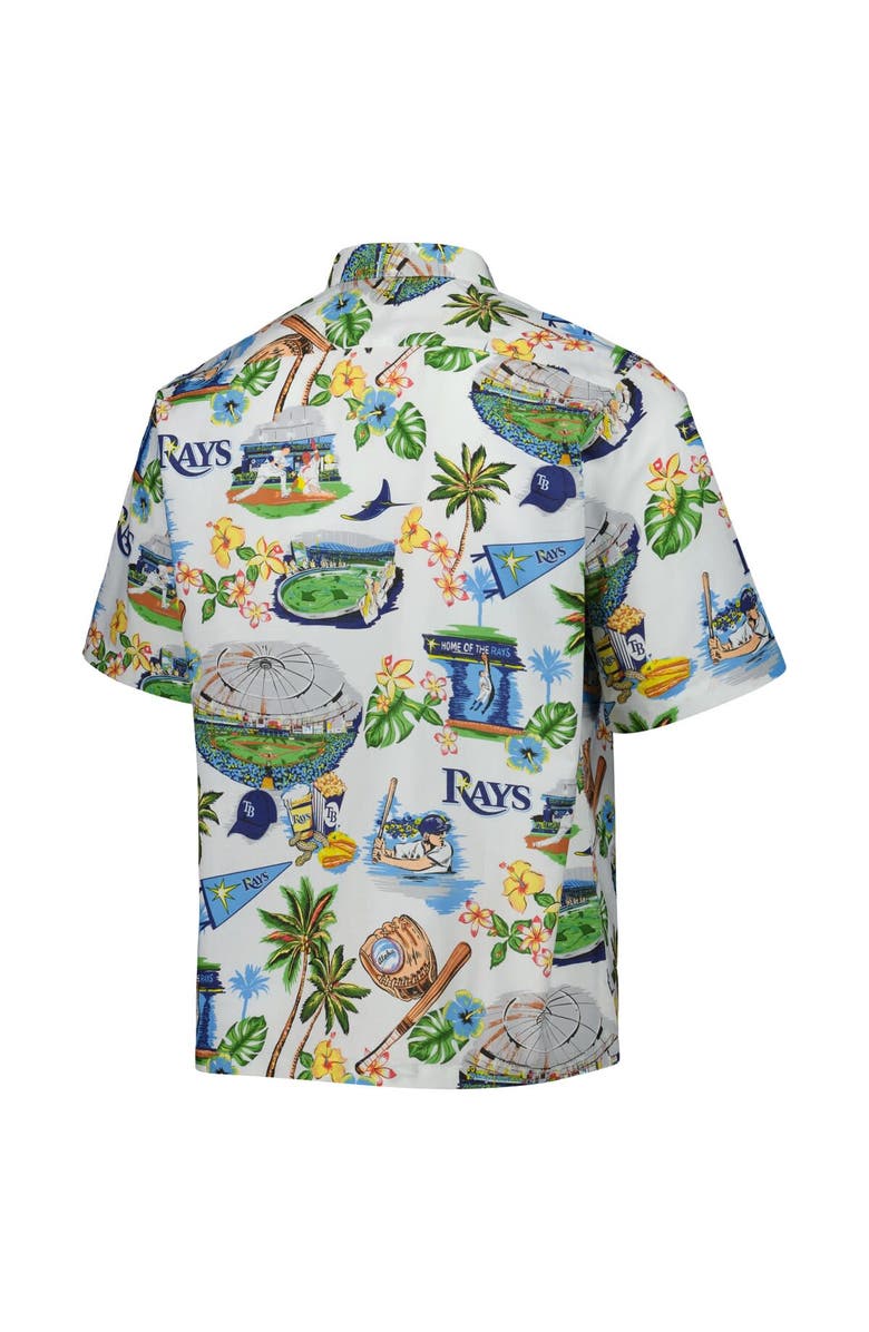 Reyn Spooner Men's Reyn Spooner White Tampa Bay Rays Scenic Button-Up Shirt, Alternate, color, White