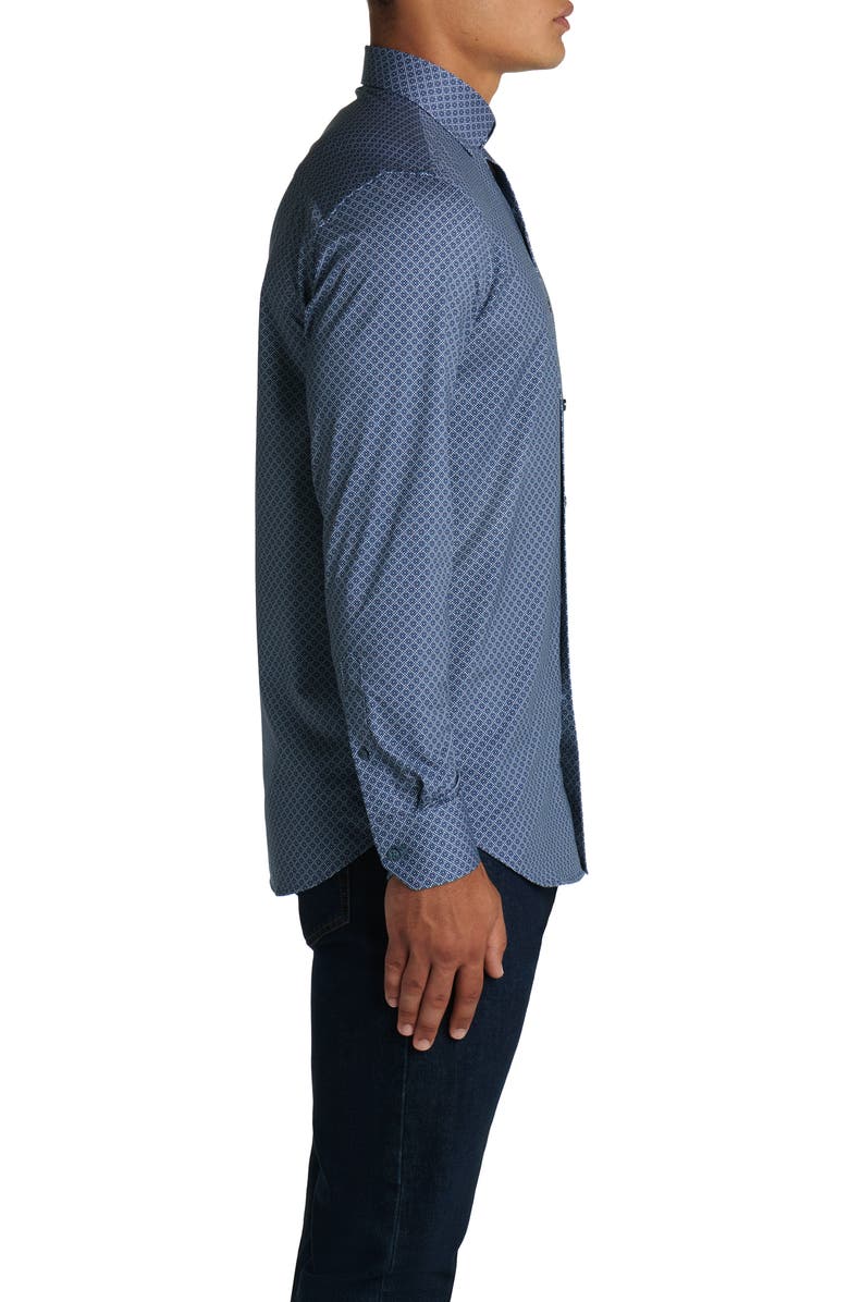 Bugatchi OoohCotton<sup>®</sup> Geometric Button-Up Shirt, Alternate, color, 