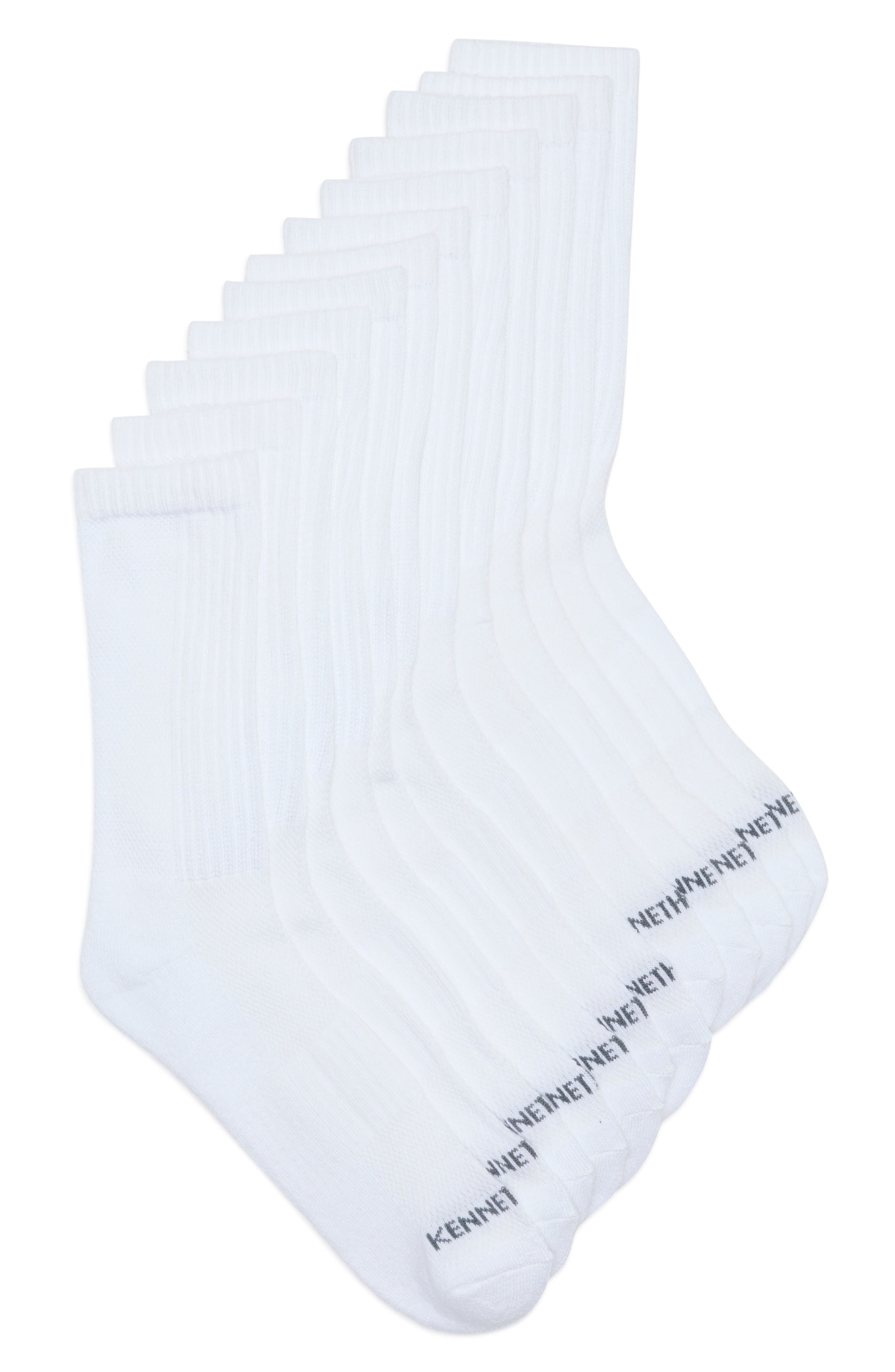 6-Pack Cushioned Crew Length Socks