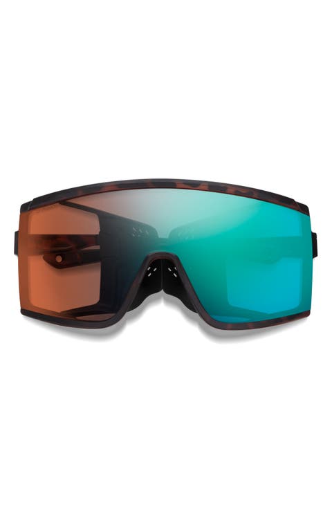 Pursuit 148mm ChromaPop™ Glacier Photochromic Polarized Shield Sunglasses