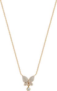 GABI RIELLE CZ Butterfly Pendant Necklace