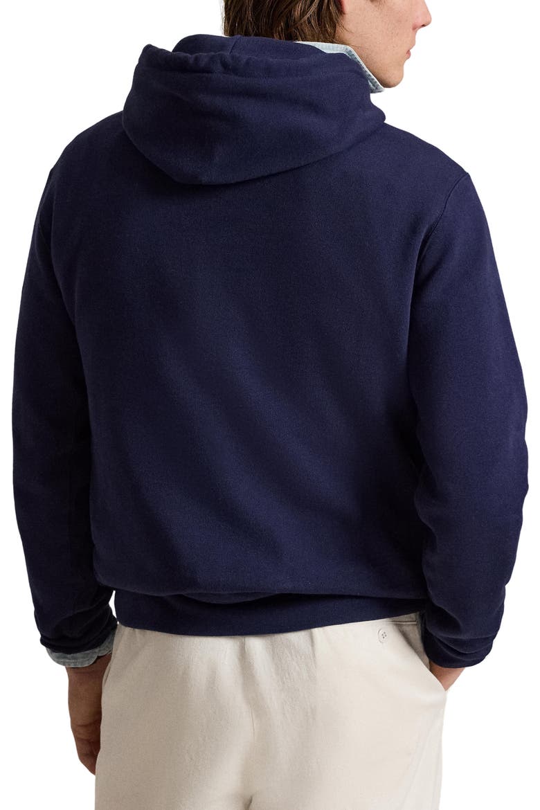 Polo Bear Cotton Fleece Hoodie, Alternate, color, NEWPORT BEAR- NEWPORT NAVY