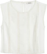 Madewell Embroidered Lace Insert Top