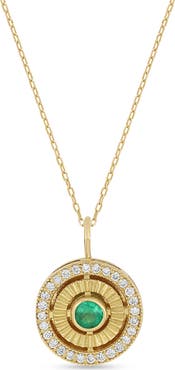 Bony Levy 18K El Mar Gemstone & Diamond Circle Pendant Necklace (Online Trunk Show)